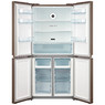 Многокамерный холодильник Бирюса CD 466 GG с бежевыми стеклянными дверьми